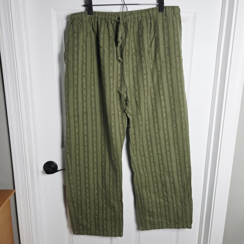 Woolrich Pajama Pants Womens XL Green Flannel Drawstring Lounge Cotton Sleepwear